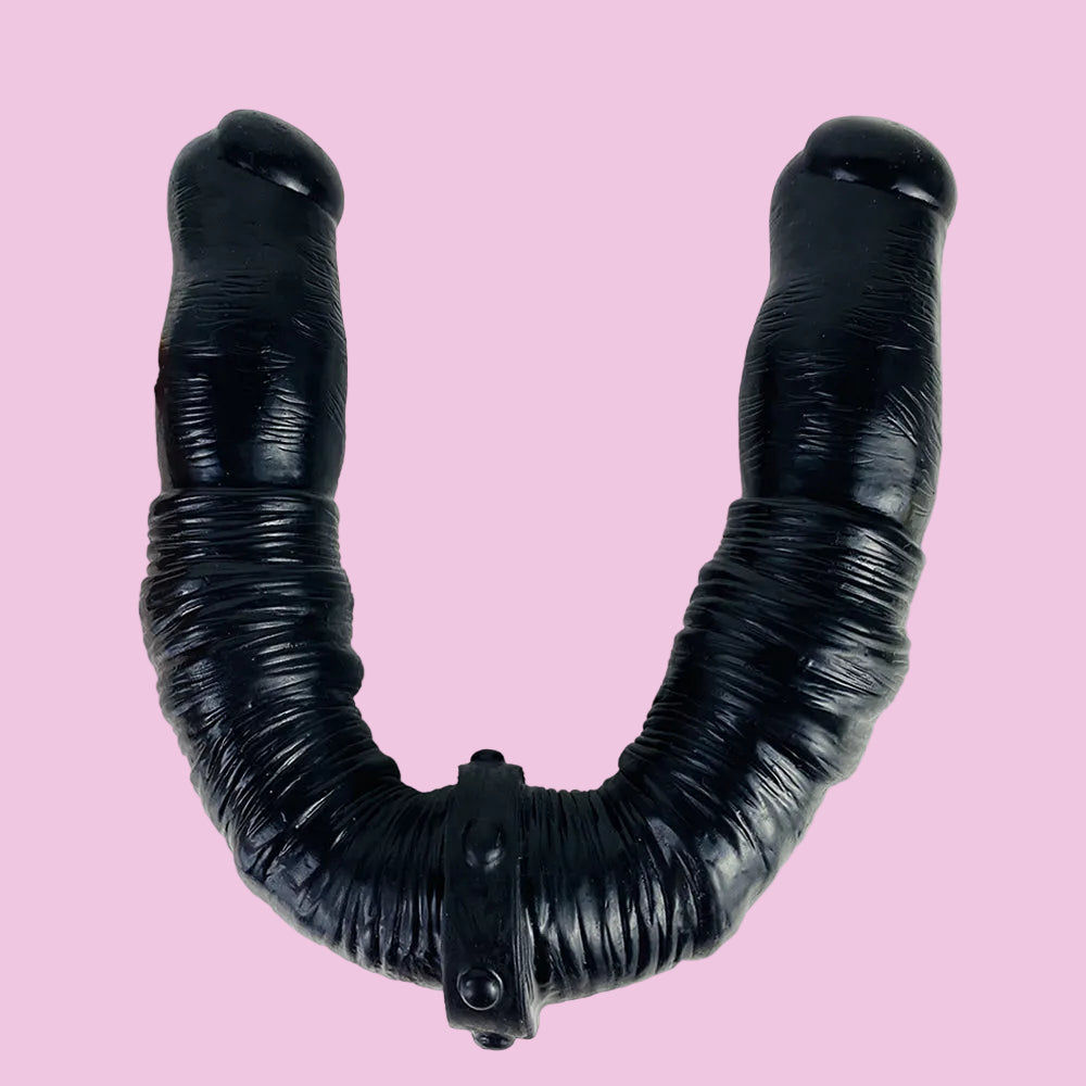 39 CM Black Long Lesbian Doppeldildo