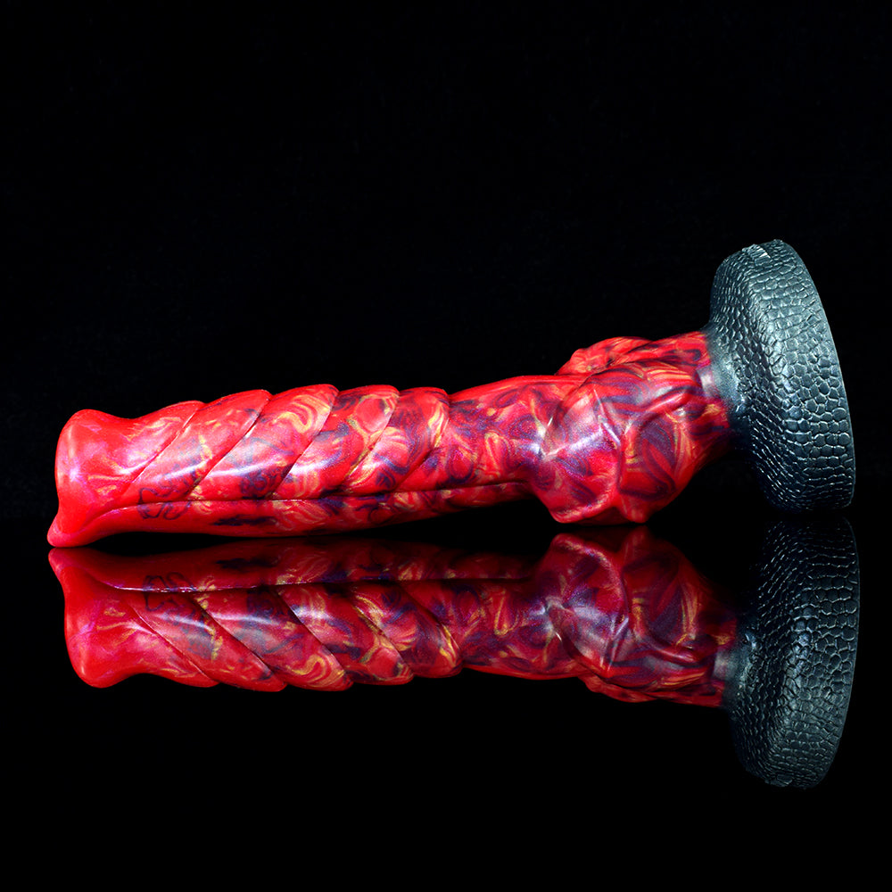 24 CM Rot Strukturiert Animal Spitz Horsedildo