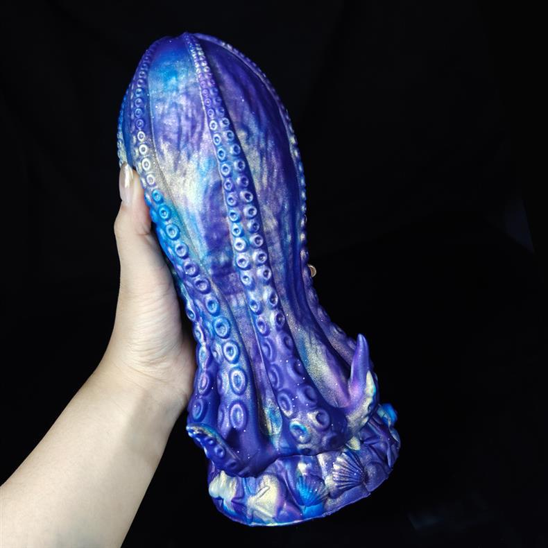 Blau Alien Tentacle Monster Huge Buttplug