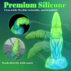 20 CM Grün Nachleuchtend Soft Silicone Dragon Dildo