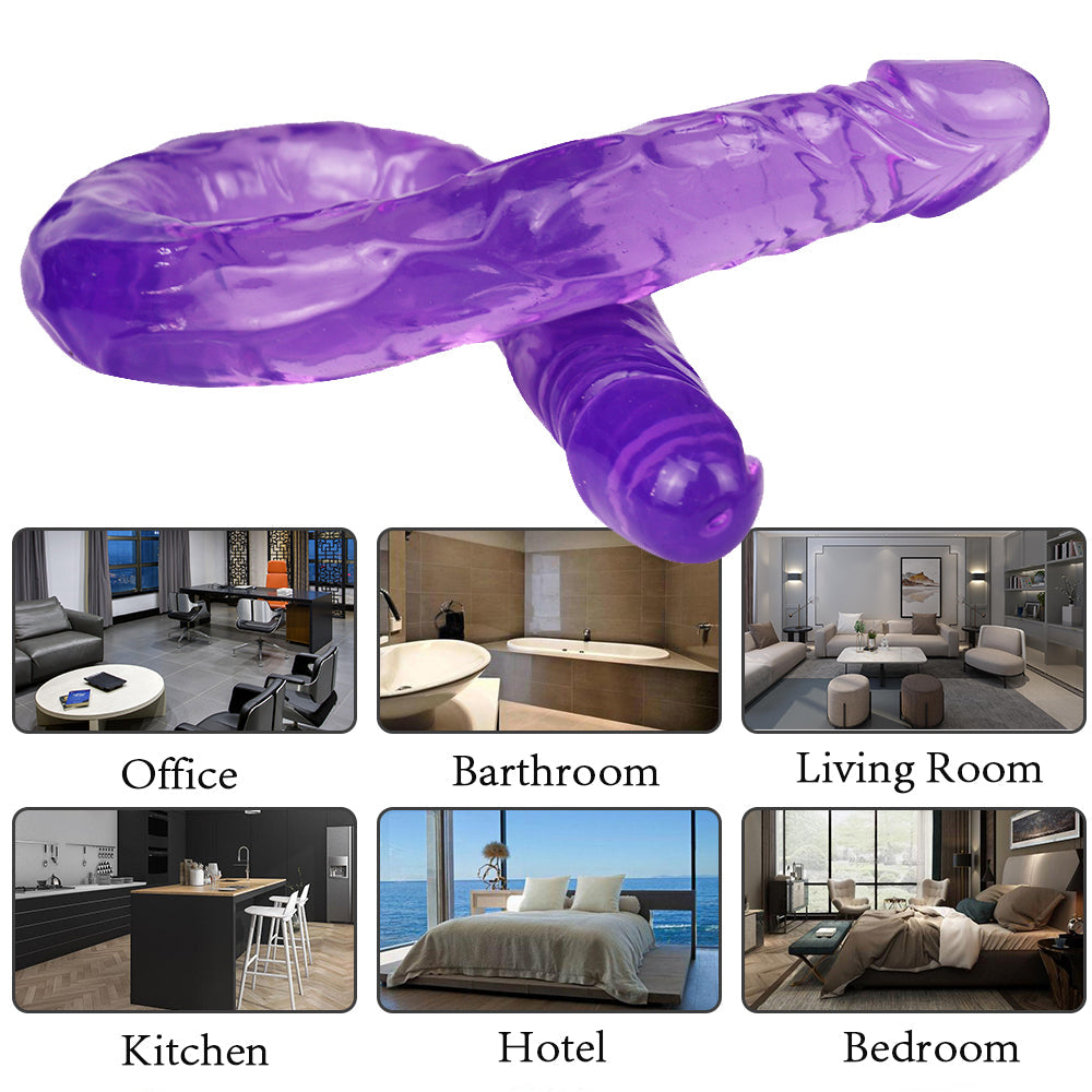 55 CM Lila Jelly Lesbian Double Dildo