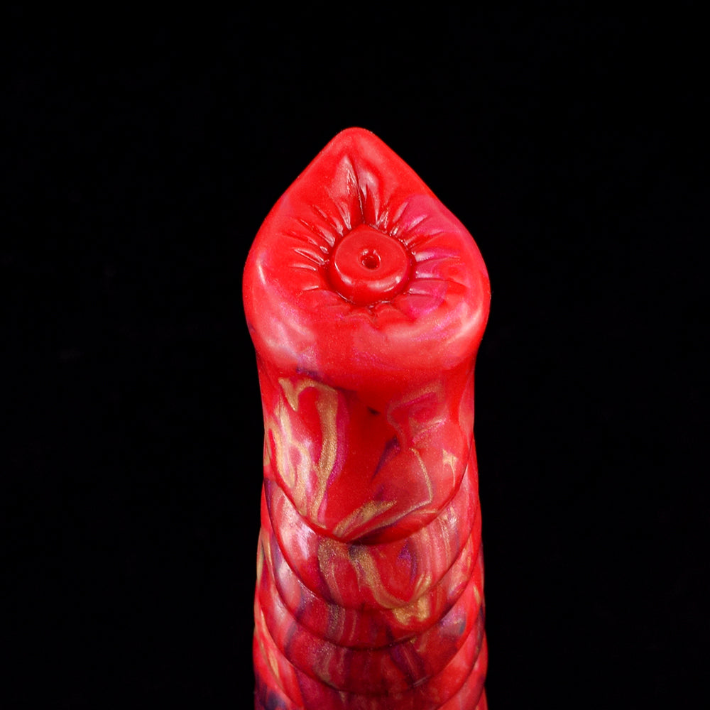 23 CM Monster Strukturiert Rot Knot Horsedildo
