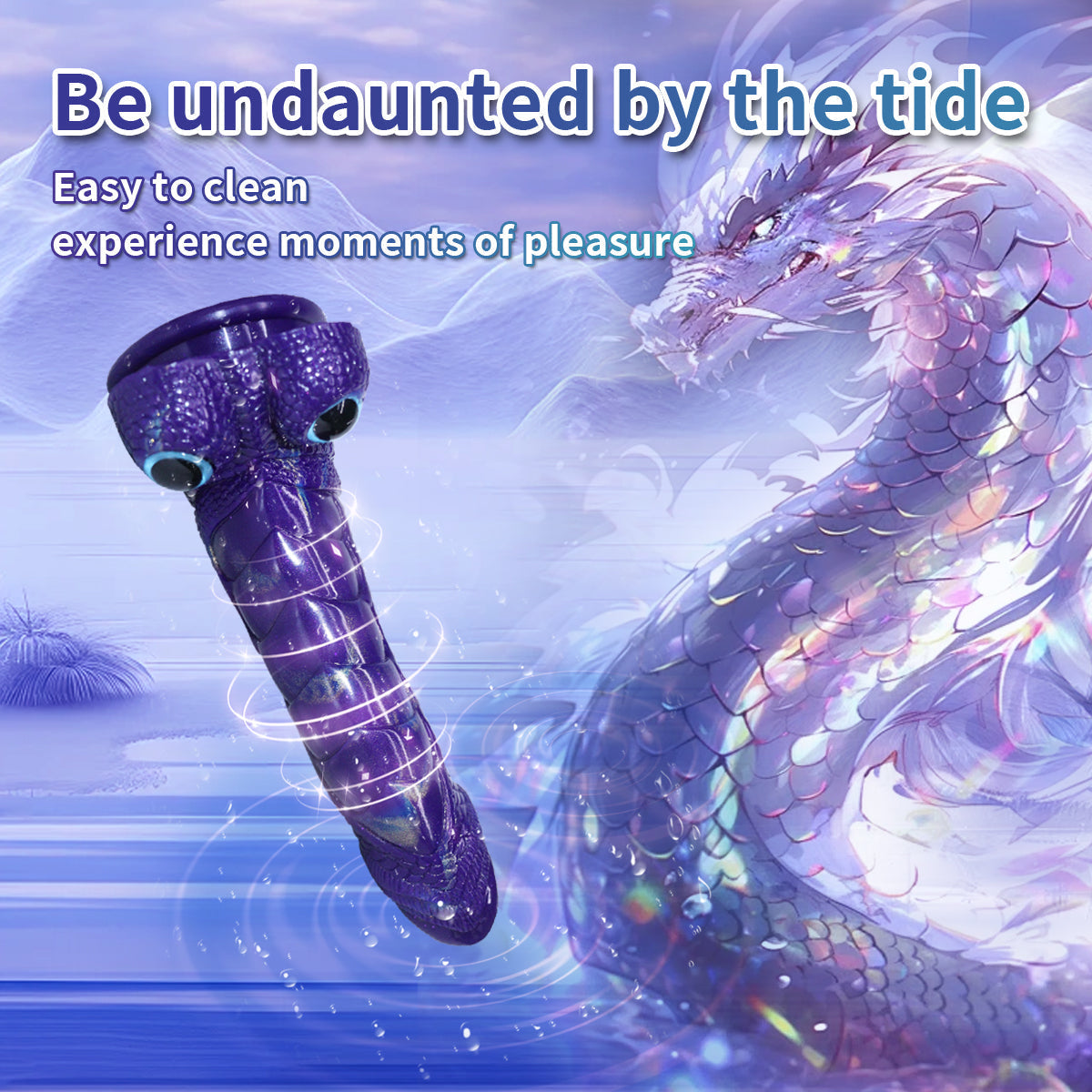 23 CM Lila Bullet Vibrator Penis Dragon Dildo