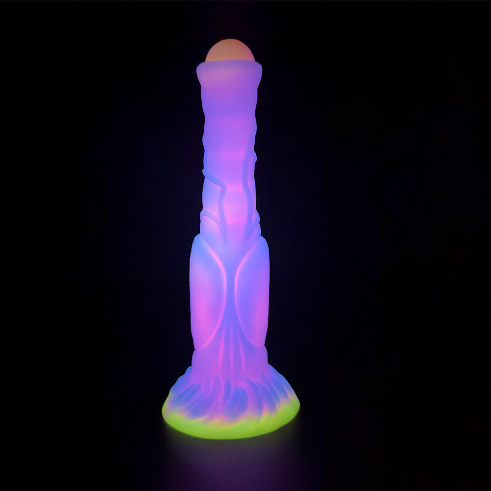 24 CM Leuchtend Blau-Pinker Farbverlauf Horse Dildo