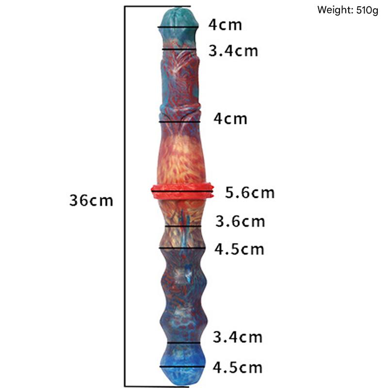 Bunt Lesbian Fantasy Dragon Doppeldildo