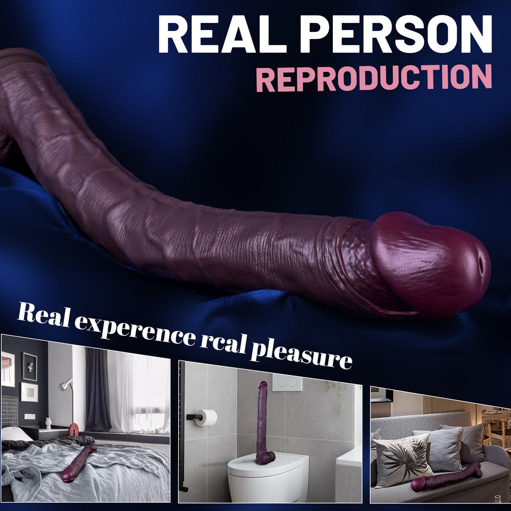 42 CM Extrem Long Dual Density Braun Dildo