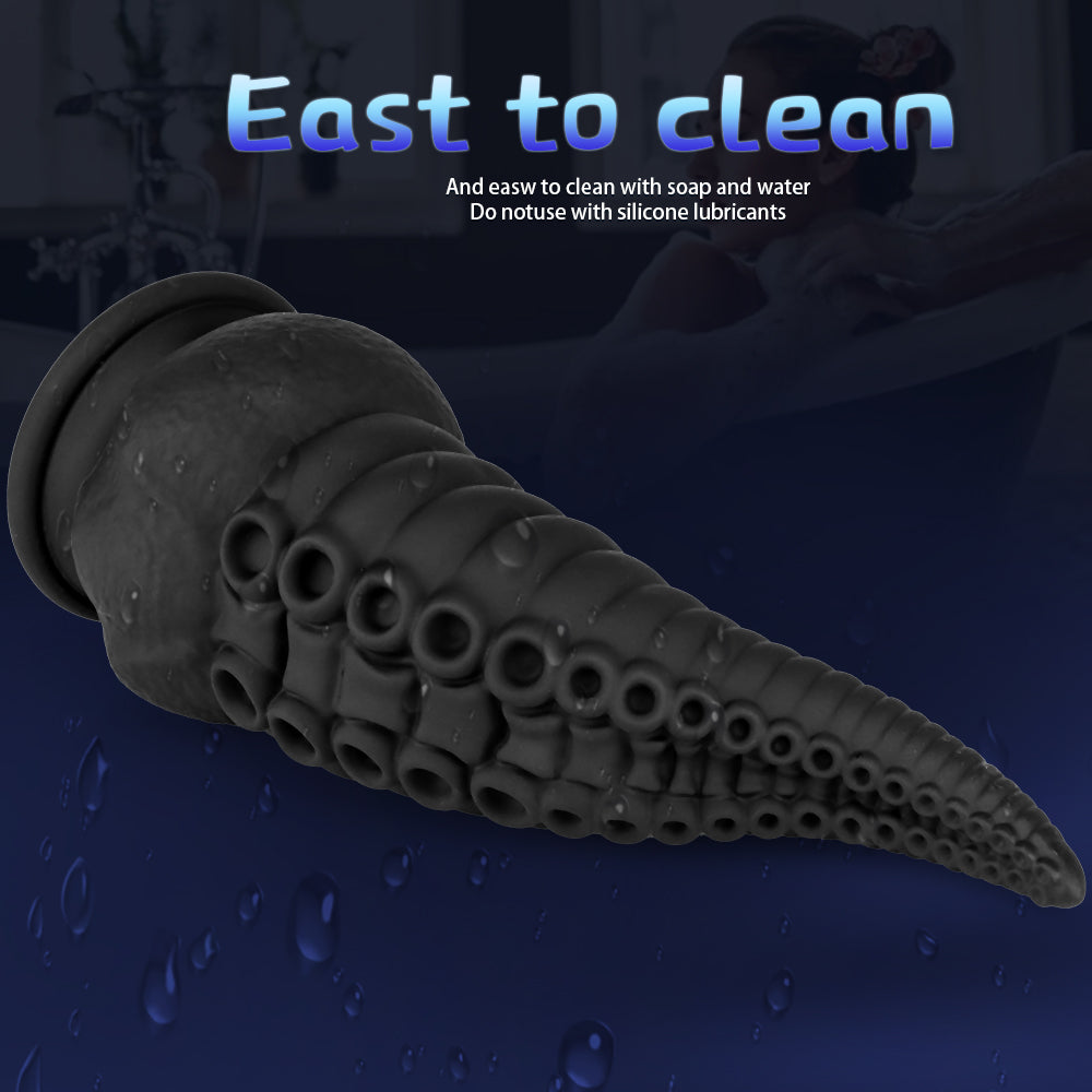 20 CM Schwarz Analpulg Thick Tentakel Dildo