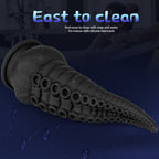 20 CM Schwarz Analpulg Thick Tentakel Dildo