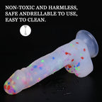 19 CM Konfetti Jelly Strap On Dildo