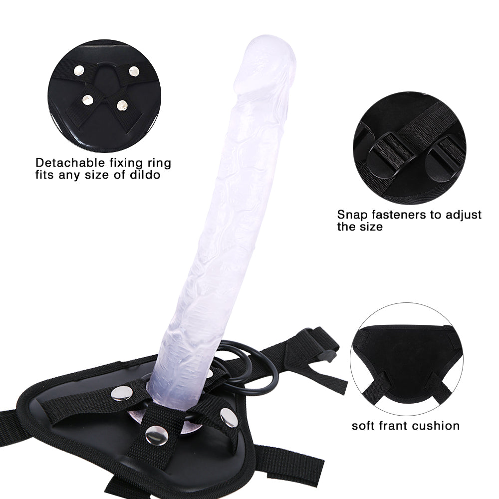 26 CM Klar Extra Long Strap On Dildo
