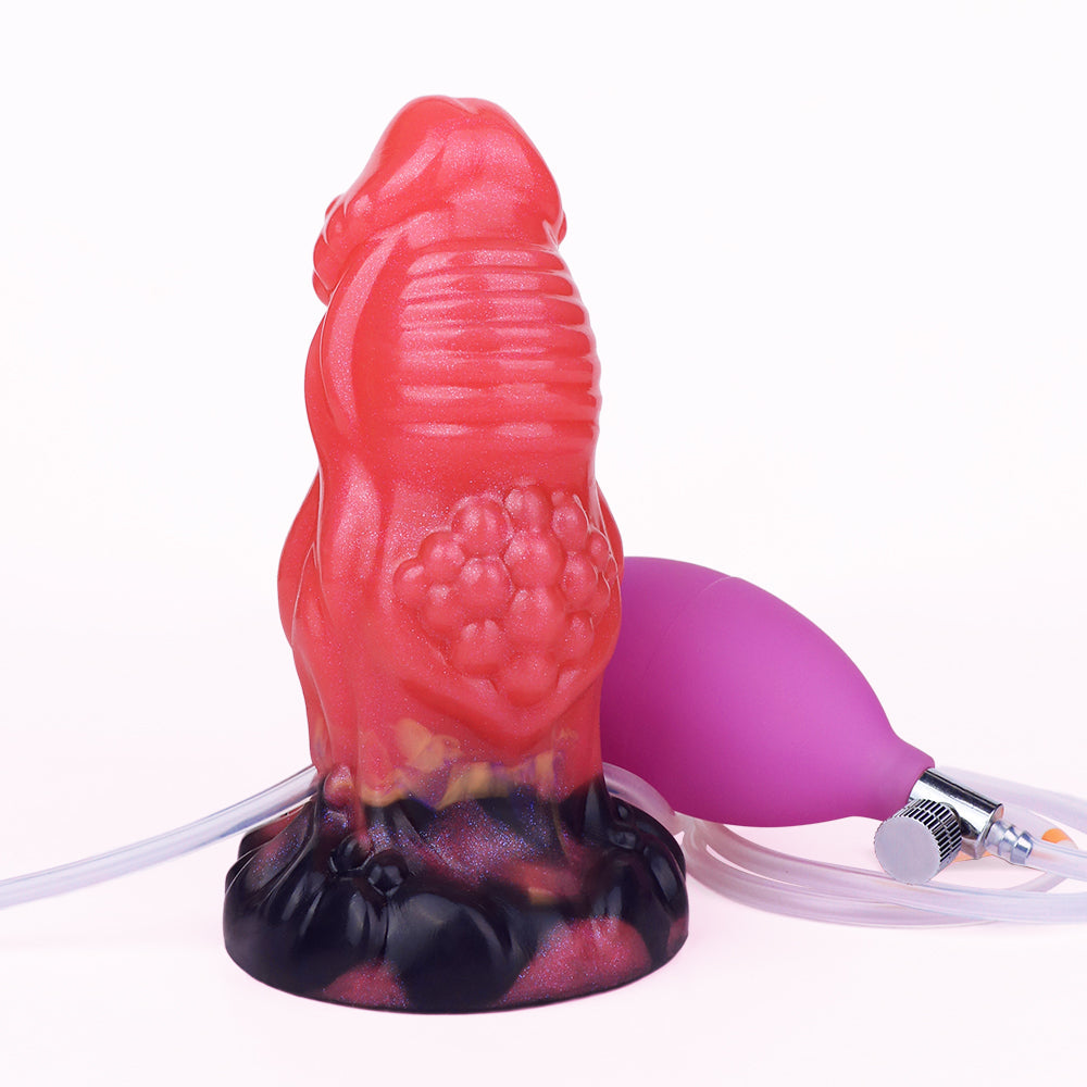 14 CM Kräftig Aufblasbar Squirting Rot Dragon Dildo