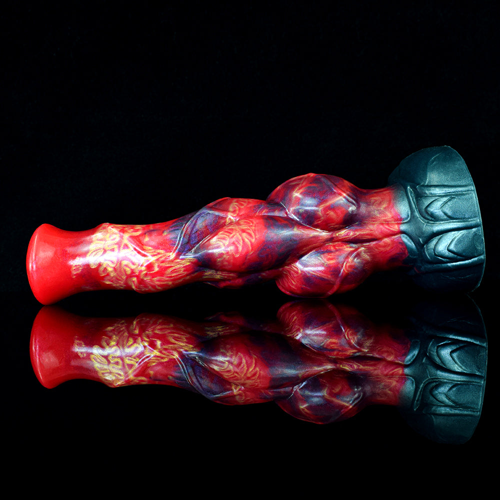 24 CM Silikon Animal Feuerpferd Knot Horsedildo