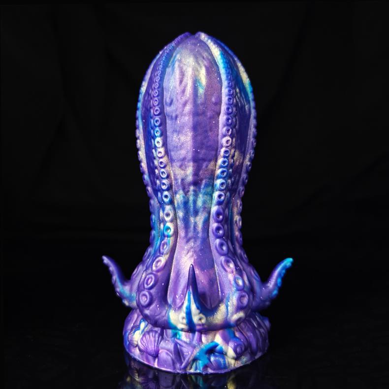 Blau Alien Tentacle Monster Huge Buttplug