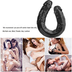 46 CM Schwarz long Realistic Strukturiert Doppeldildo