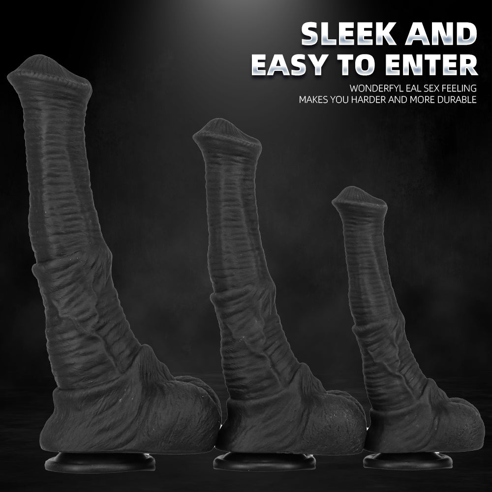 Drei Größen Schwarz Realistic Horsedildo