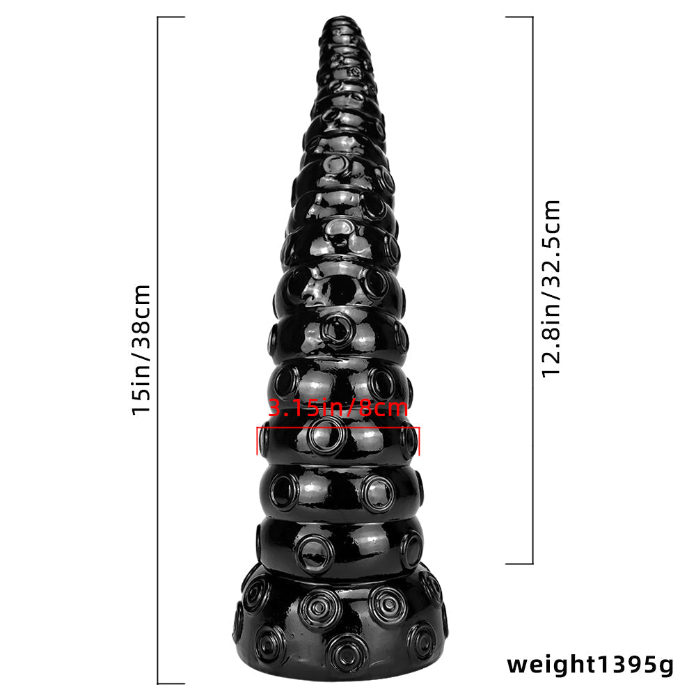 38CM Long Black Monster Tentakel Dildo