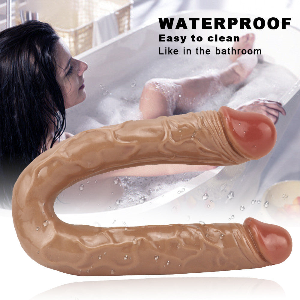 42 CM Braun Realistic Penis Lesbian Doppeldildo