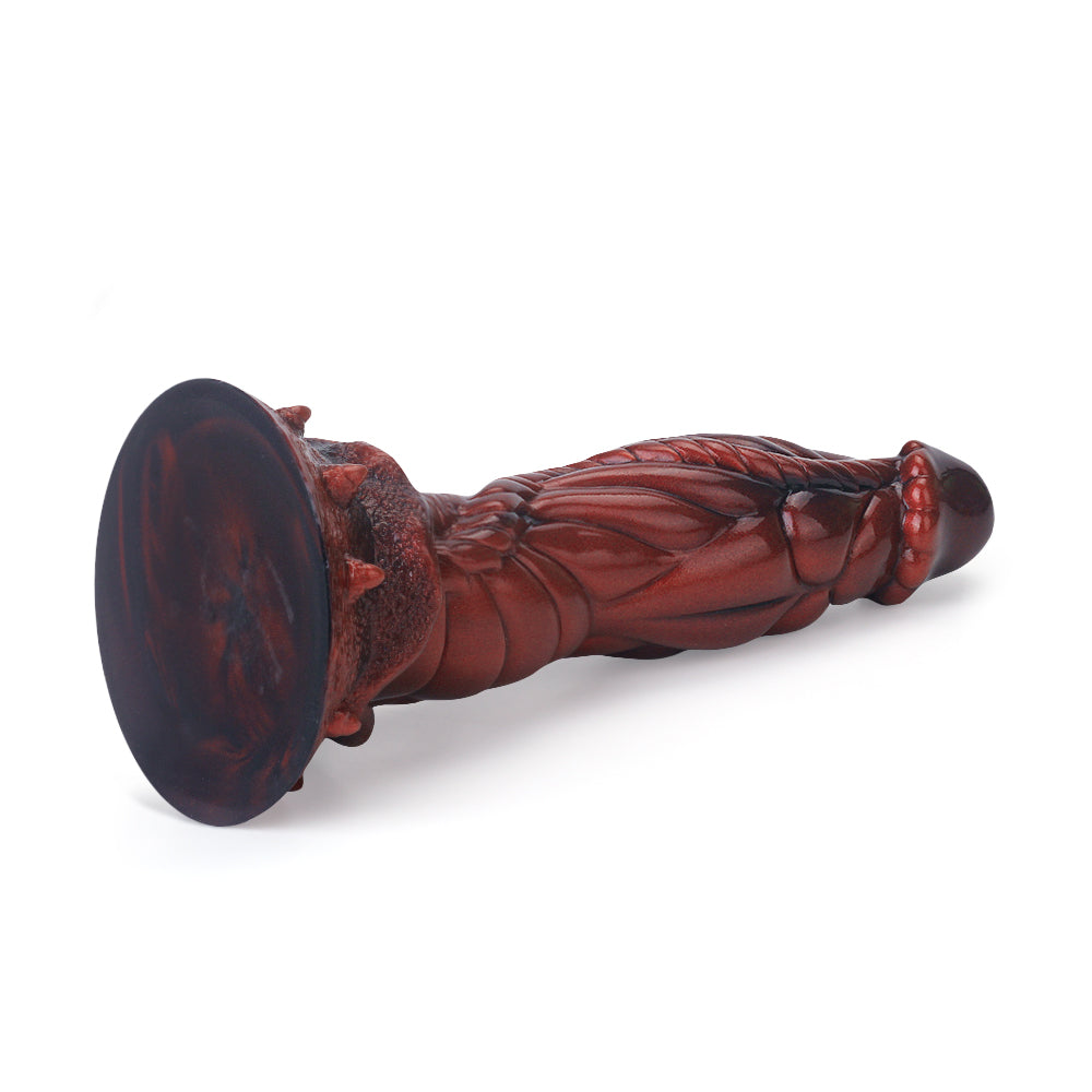 Rot Texturiert Silicone Monster Dragon Dildo