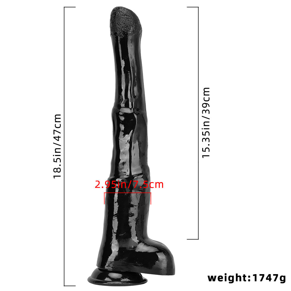 47 CM Black Huge Horse Dildo mit Suction