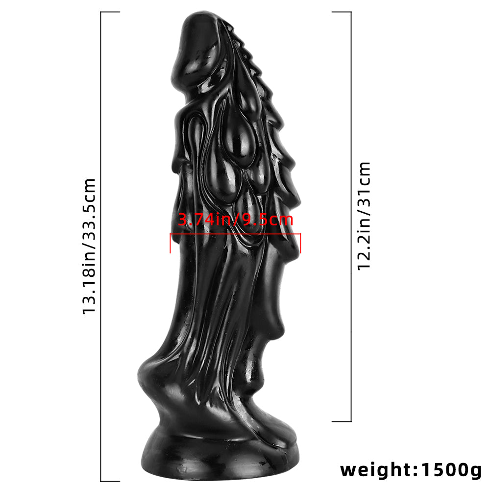 33 CM Dick Black Huge Dragon Monster Dildo