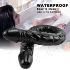 55 CM Extra Long Schwarz Realistic Double Dildo