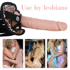 19 CM Realistic Penis Leopardenmuster Umschnalldildo