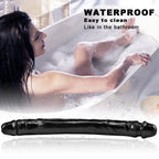 38 CM Realistic Black Lesbian Doppeldildo mit Venen