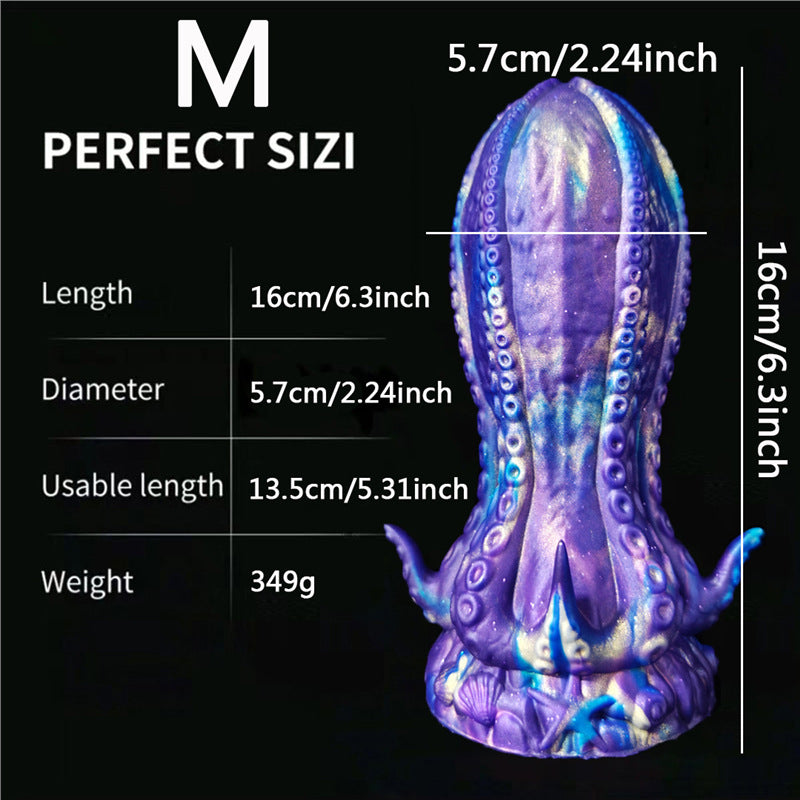 Blau Alien Tentacle Monster Huge Buttplug