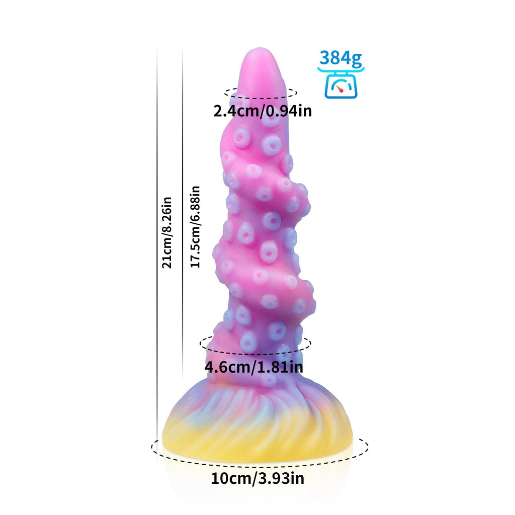 21 CM Lila Leuchtend im Dunkeln Tentakel Dildo