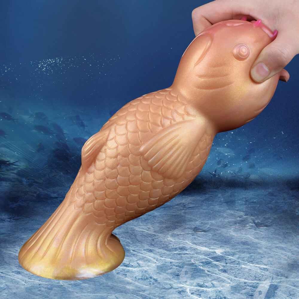 22,3 CM Blau Karpfenwesen Fantasy Dildo Ovipositor