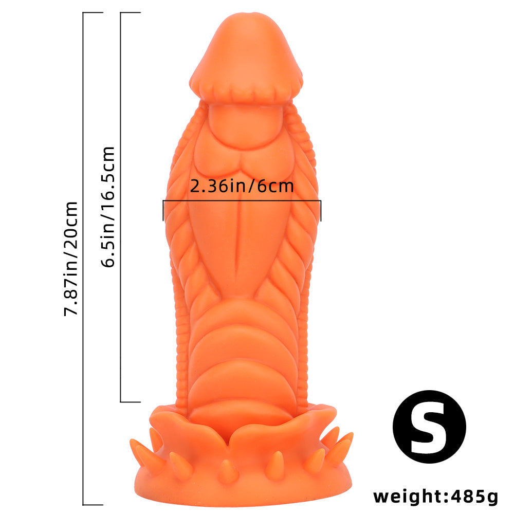 Orange Sextoy Stacheliger Dick Dragon Dildo