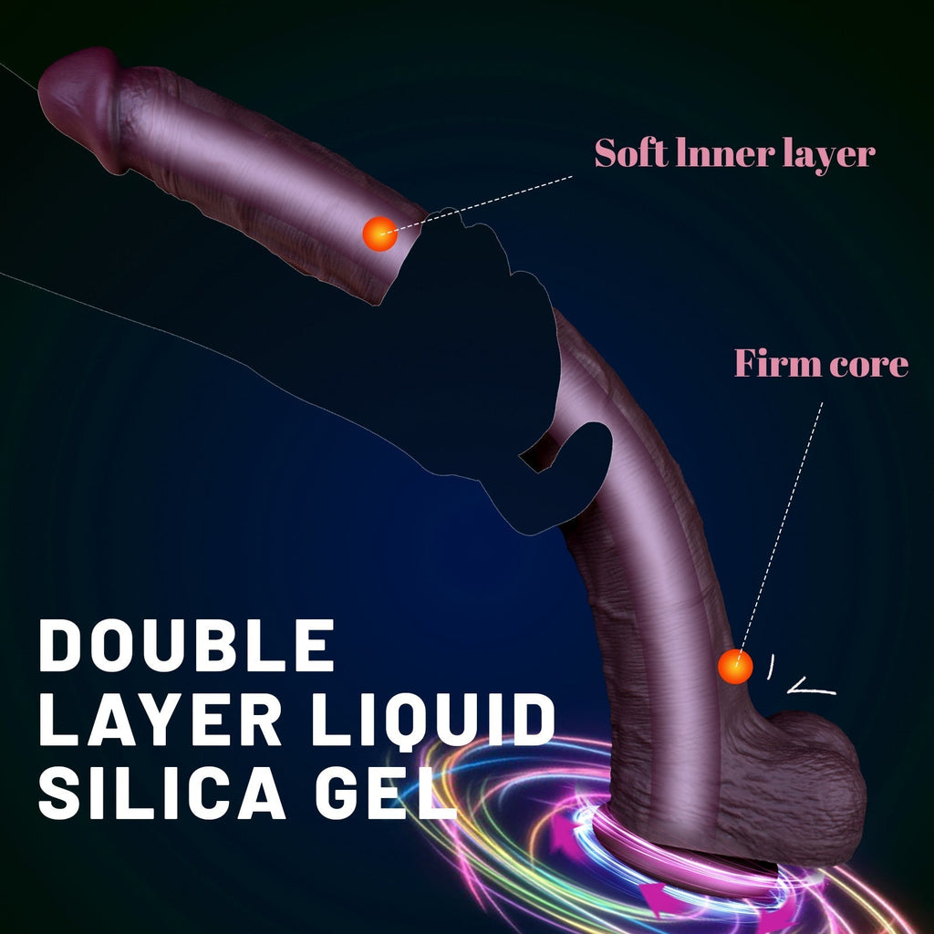 42 CM Extrem Long Dual Density Braun Dildo