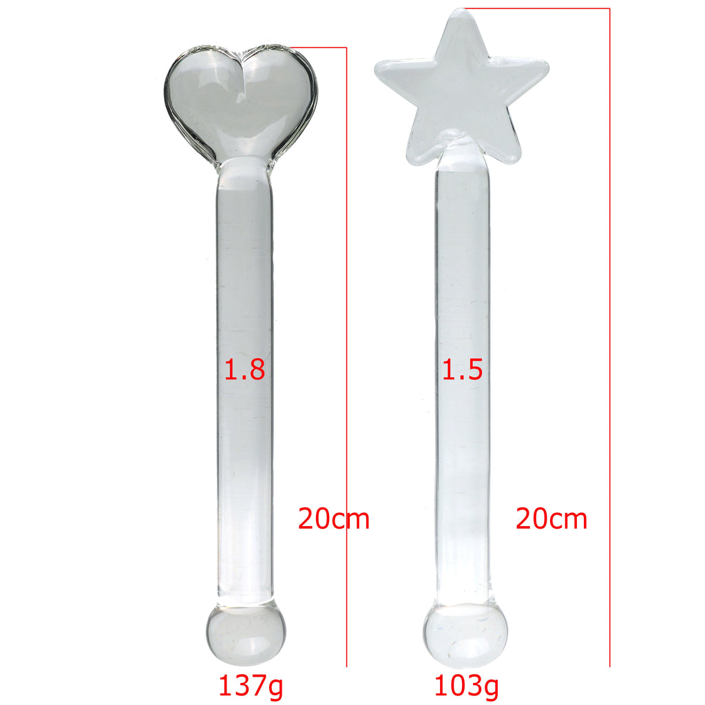 20 CM Niedlich Klar Masturbator Glass Dildo