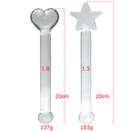 20 CM Niedlich Klar Masturbator Glass Dildo