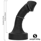 Gebogen Spitz Big Soft Black Dildo