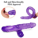 55 CM Lila Jelly Lesbian Double Dildo