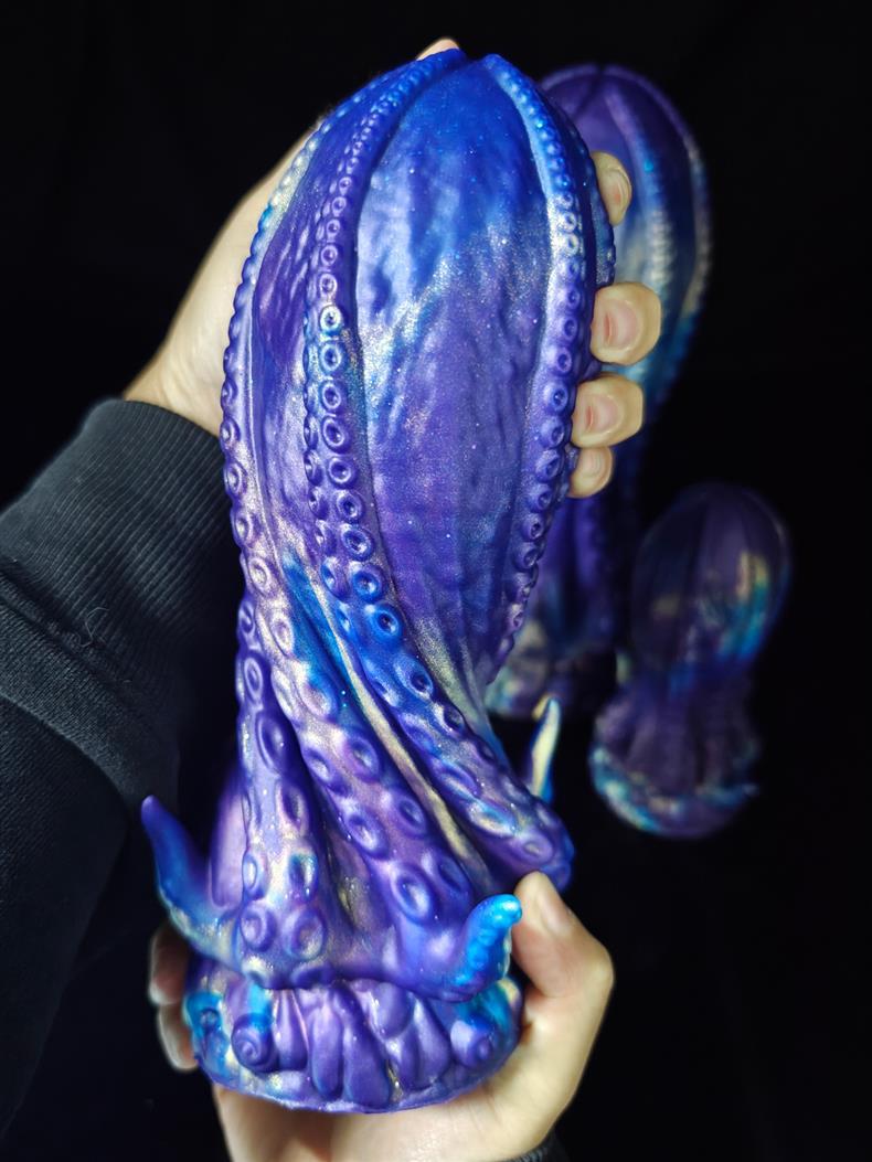 Blau Alien Tentacle Monster Huge Buttplug