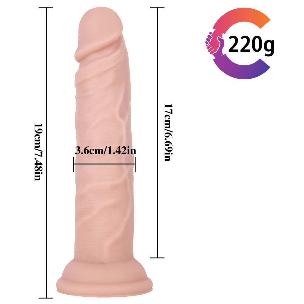 19 CM Realistic Penis Leopardenmuster Umschnalldildo