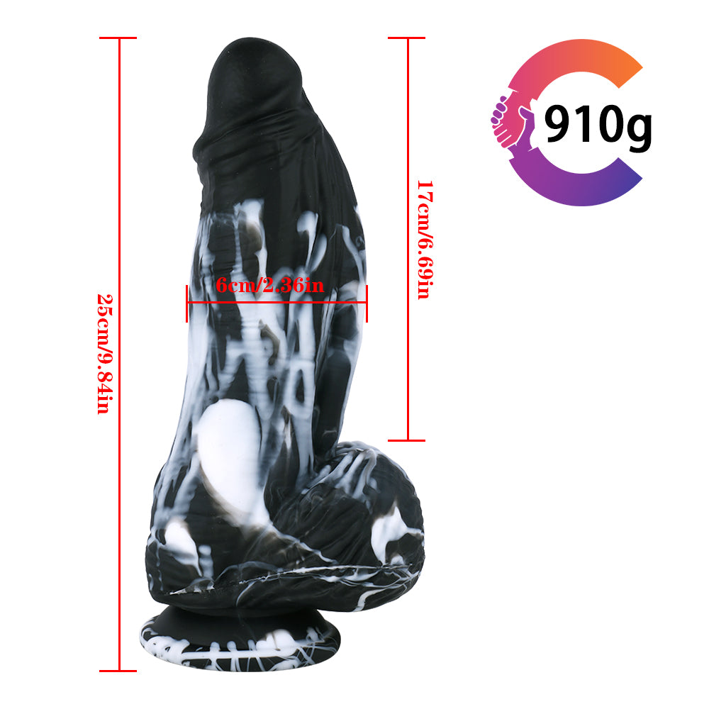 25 CM Silicone Silberrücken Big Strap On Dildo