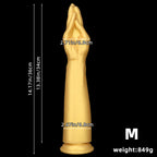 Gold Realistic Hand Fist Anal Plug