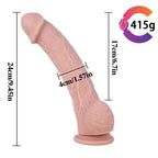 24 CM Silicone Karikatur Aderstruktur Strap On Dildo
