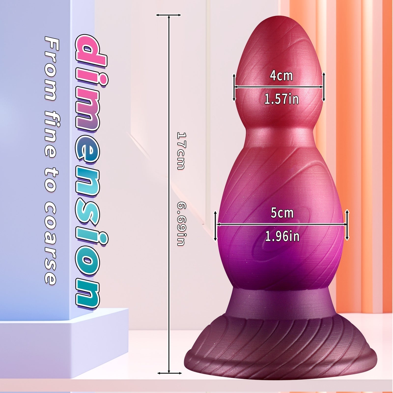 2-In-1 Soft Ei Anal Dildo Silicone Buttplug