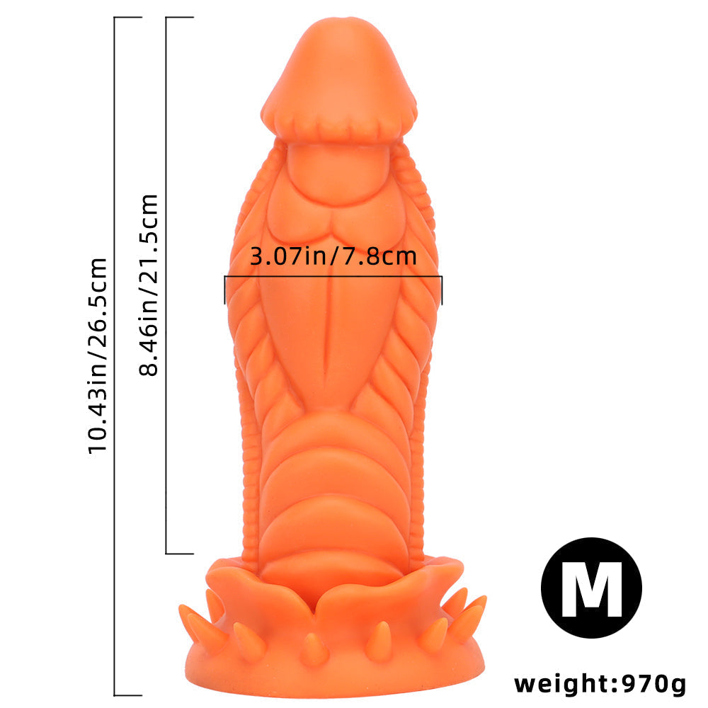Orange Sextoy Stacheliger Dick Dragon Dildo