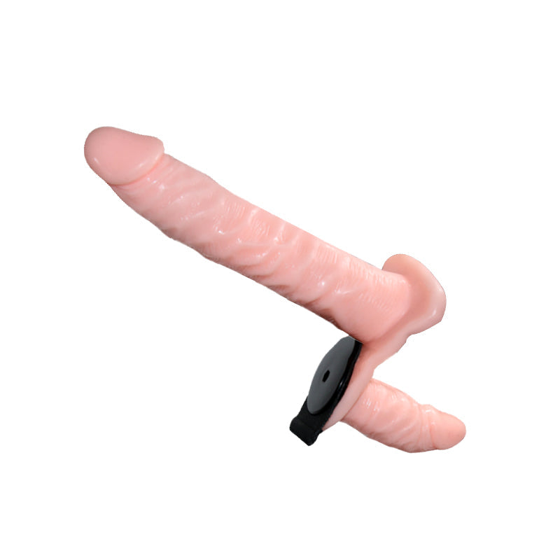 Nude-Rosa Vibrator Doppeldildo Strap On