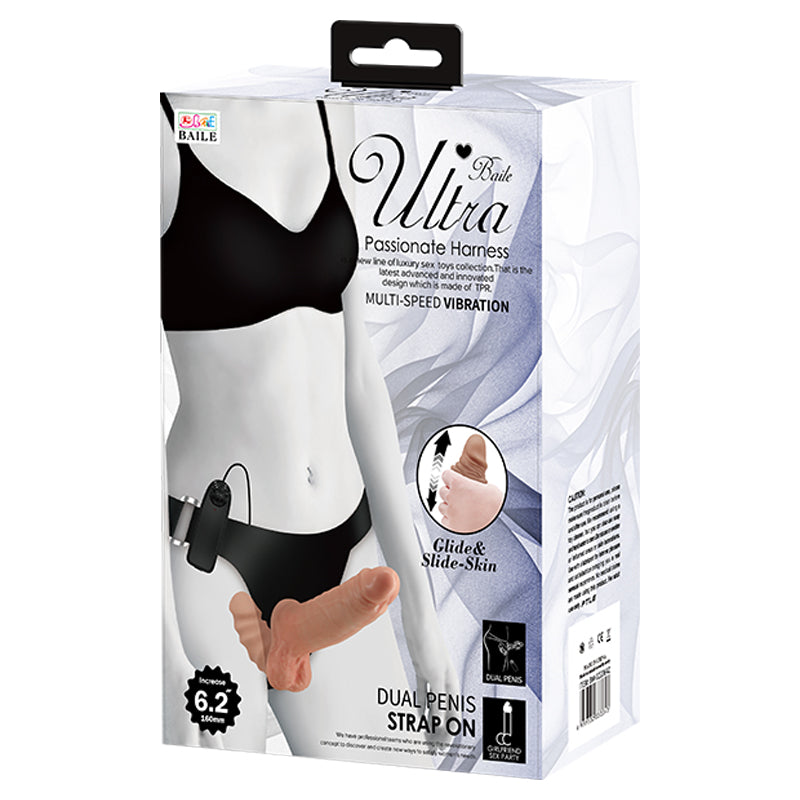 16 CM Fleischfarben Doppeldildo Vibrator Strap On