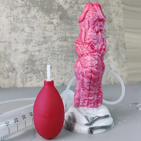 20 CM Rosa Squirting Dragon Strapon Dildo
