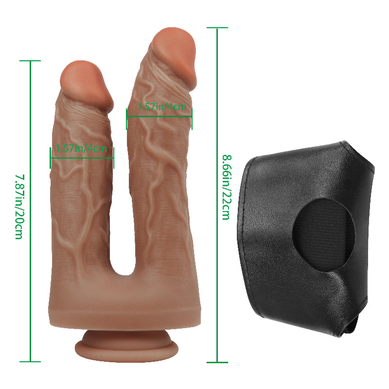 Braun Classic Lesbian Doppeldildos Strap On