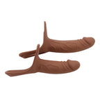 Braun Hohl Strap On Silicone Dildo