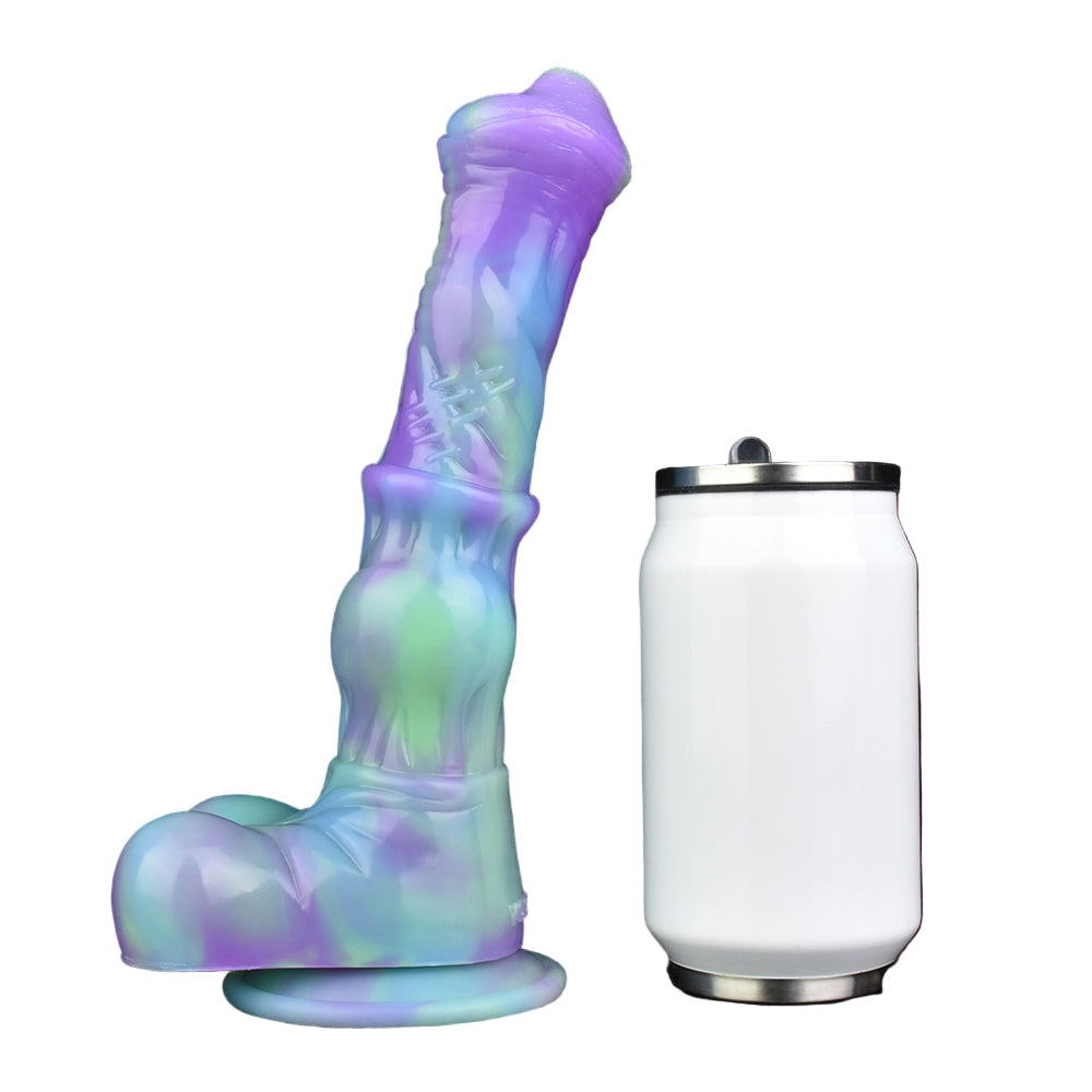 25 CM Silikon Monster Saugfuß Nachleuchtend Horsedildo