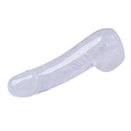 Weißer Jadequarz Glass Dildo Kristall Penis